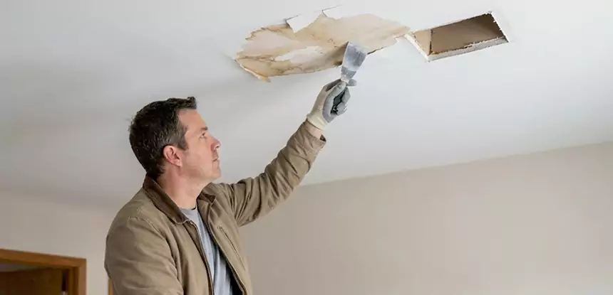 Ceiling Water Stain and Drywall Repair in Villa Rica